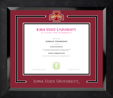 Iowa State University diploma frame - Spirit Medallion Diploma Frame in Eclipse