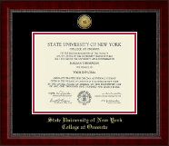 State University of New York - College at Oneonta diploma frame - Gold Engraved Medallion Diploma Frame in Sutton