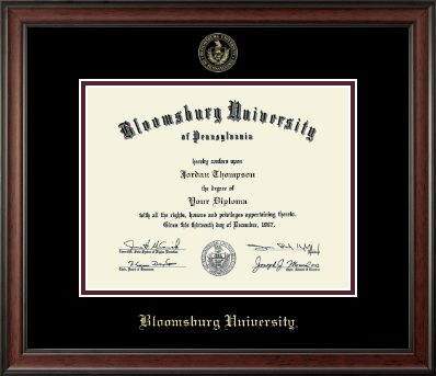 Bloomsburg University diploma frame - Gold Embossed Diploma Frame in Studio