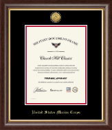 United States Marine Corps diploma frame - Gold Engraved Medallion Certificate Frame in Hampshire
