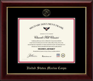 United States Marine Corps certificate frame - Gold Embossed Certificate Frame  in Gallery