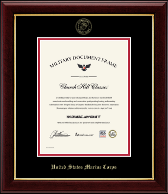 United States Marine Corps certificate frame - Gold Embossed Certificate Frame  in Gallery