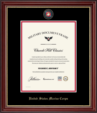 United States Marine Corps certificate frame - Masterpiece Medallion Certificate Frame in Kensington Gold