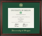 University of Oregon Gold Embossed Diploma Frame in Studio