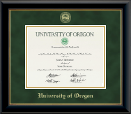 University of Oregon Gold Embossed Diploma Frame in Onyx Gold