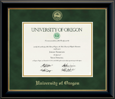 University of Oregon diploma frame - Gold Embossed Diploma Frame in Onyx Gold