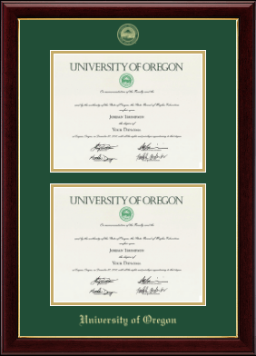 University of Oregon diploma frame - Double Diploma Frame in Gallery