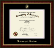 University of Maryland, College Park diploma frame - Pre-Fall 2007- Gold Embossed Diploma Frame in Murano