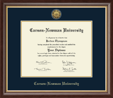 Carson-Newman University diploma frame - Gold Engraved Medallion Diploma Frame in Hampshire