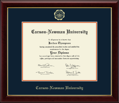 Carson-Newman University diploma frame - Gold Embossed Diploma Frame in Gallery
