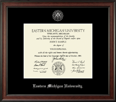 Eastern Michigan University diploma frame - Silver Embossed Diploma Frame in Studio