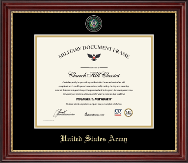 United States Army certificate frame - Masterpiece Medallion Certificate Frame in Kensington Gold
