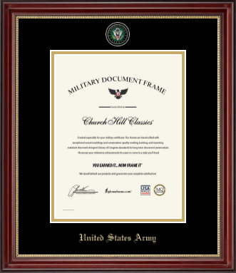 United States Army certificate frame - Masterpiece Medallion Certificate Frame in Kensington Gold