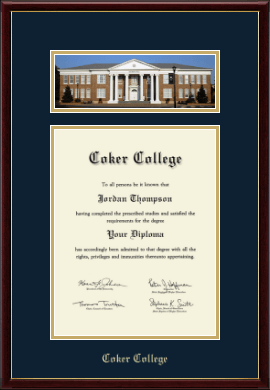 Coker College diploma frame - Campus Scene Edition Diploma Frame in Galleria