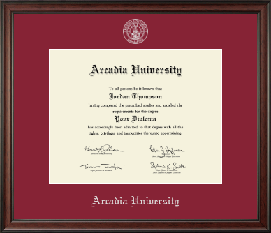 Arcadia University diploma frame - Silver Embossed Diploma Frame in Studio