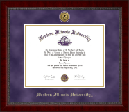 Western Illinois University diploma frame - Gold Engraved Medallion Diploma Frame in Sutton