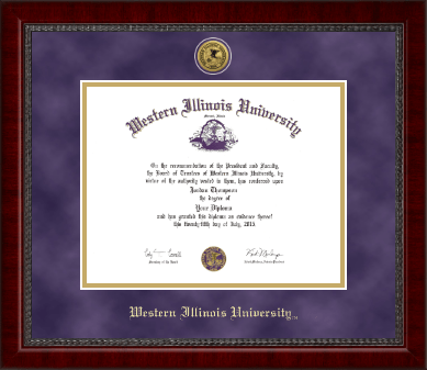 Western Illinois University diploma frame - Gold Engraved Medallion Diploma Frame in Sutton
