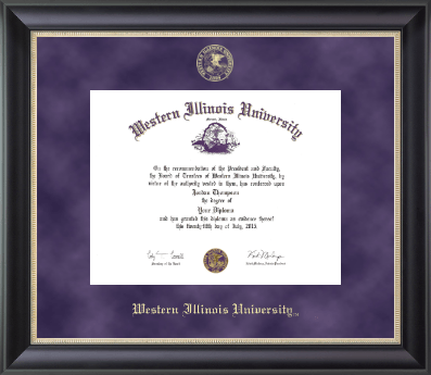 Western Illinois University diploma frame - Gold Embossed Diploma Frame in Noir