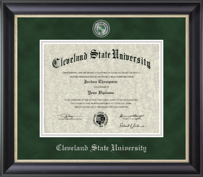 Cleveland State University diploma frame - Masterpiece Medallion Diploma Frame in Noir