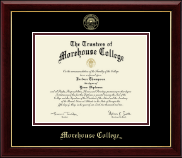 Morehouse College Gold Embossed Diploma Frame in Gallery