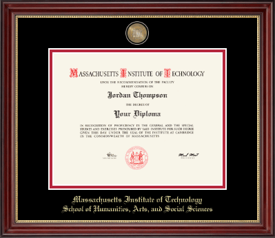 Massachusetts Institute of Technology diploma frame - Masterpiece Medallion Diploma Frame in Kensington Gold
