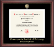Massachusetts Institute of Technology Masterpiece Medallion Diploma Frame in Kensington Gold