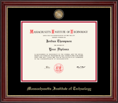 Massachusetts Institute of Technology diploma frame - Masterpiece Medallion Diploma Frame in Kensington Gold
