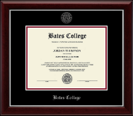 Bates College diploma frame - Silver Embossed Diploma Frame in Gallery Silver