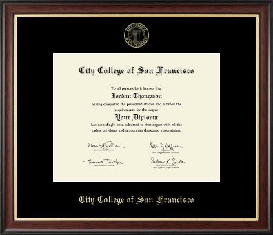 City College of San Francisco diploma frame - Gold Embossed Diploma Frame in Studio Gold
