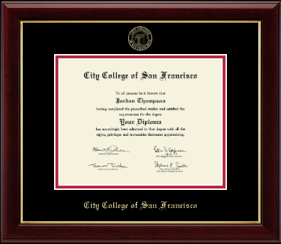 City College of San Francisco diploma frame - Gold Embossed Diploma Frame in Gallery