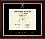 University of Maryland Eastern Shore Gold Embossed Diploma Frame in Gallery