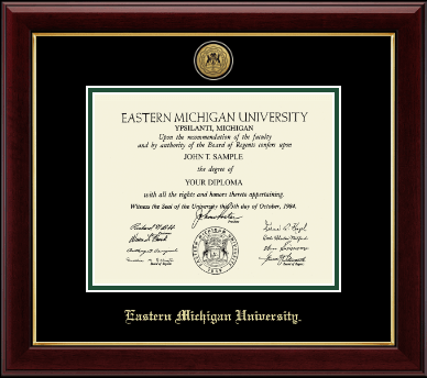 Eastern Michigan University diploma frame - Gold Engraved Medallion Diploma Frame in Gallery