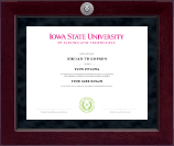Iowa State University Millennium Silver Engraved Diploma Frame in Cordova