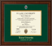 Tulane University diploma frame - Presidential Masterpiece Diploma Frame in Madison