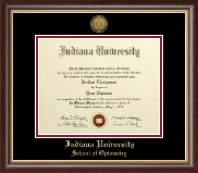 Indiana University - Purdue University Gold Engraved Medallion Diploma Frame in Hampshire