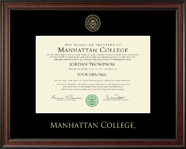 Manhattan College diploma frame - Gold Embossed Diploma Frame in Studio