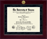 The University of Kansas diploma frame - Millennium Gold Engraved Diploma Frame in Cordova