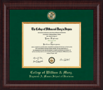 William & Mary Presidential Masterpiece Diploma Frame in Premier