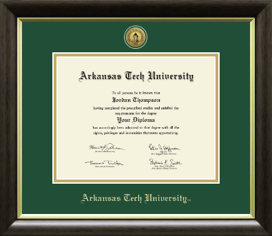 Arkansas Tech University diploma frame - Gold Engraved Medallion Diploma Frame in Hampshire