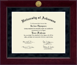University of Arkansas diploma frame - Millennium Gold Engraved Diploma Frame in Cordova