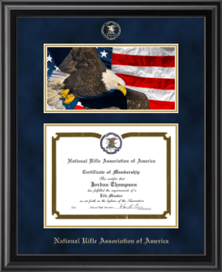 National Rifle Association of America certificate frame - Eagle Edition Certificate Frame in Midnight
