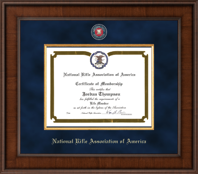 National Rifle Association of America certificate frame - Presidential Masterpiece Certificate Frame in Madison