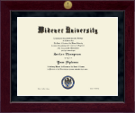 Widener University Millennium Gold Engraved Diploma Frame in Cordova