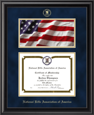 National Rifle Association of America certificate frame - Flag Edition Certificate Frame in Midnight