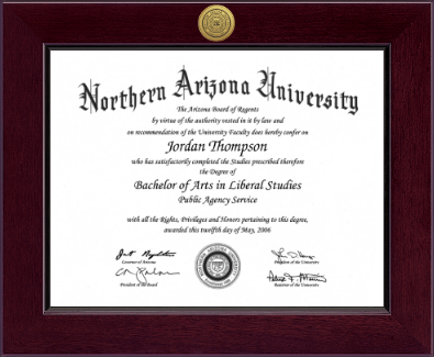 Northern Arizona University diploma frame - Century Gold Engraved Diploma Frame in Cordova