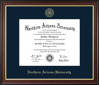 Northern Arizona University diploma frame - Gold Embossed Diploma Frame in Studio Gold
