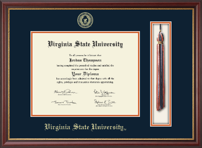 Virginia State University diploma frame - Tassel & Cord Diploma Frame in Newport