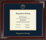 Augustana College Illinois Gold Embossed Diploma Frame in Encore