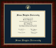 Siena Heights University Gold Embossed Diploma Frame in Murano