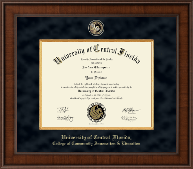 University of Central Florida diploma frame - Presidential Masterpiece Diploma Frame in Madison